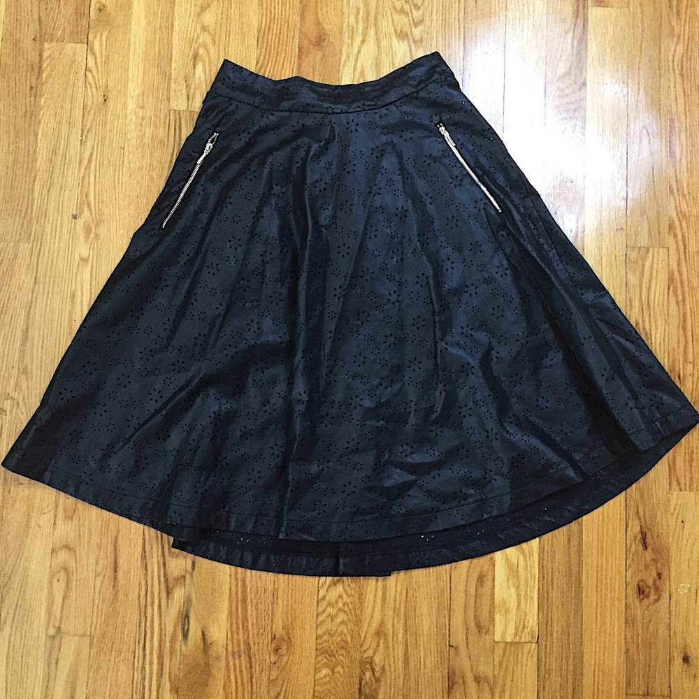 🚫SOLD🚫 Marilyn Monroe Floral Faux Leather Skirt